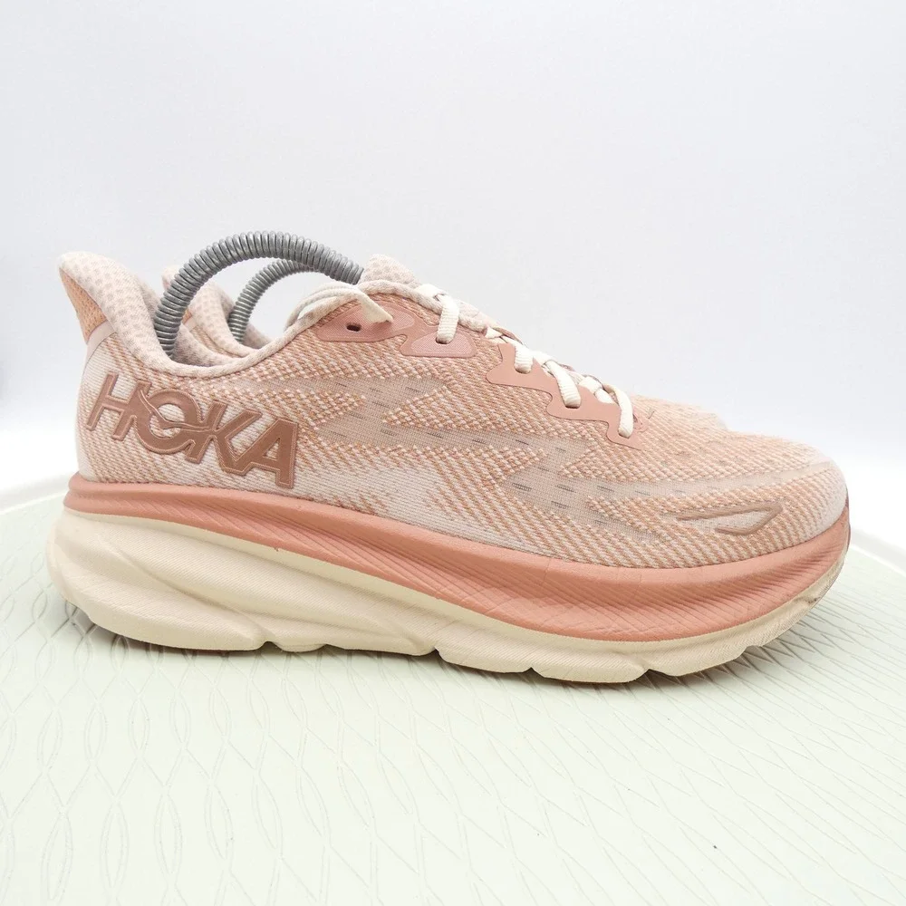 Hoka Clifton 9 Womens Running Shoes Shell Coral Peach 1127896 SNC US 9.5 B